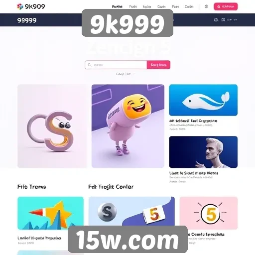 Tendências de design no site 9k999